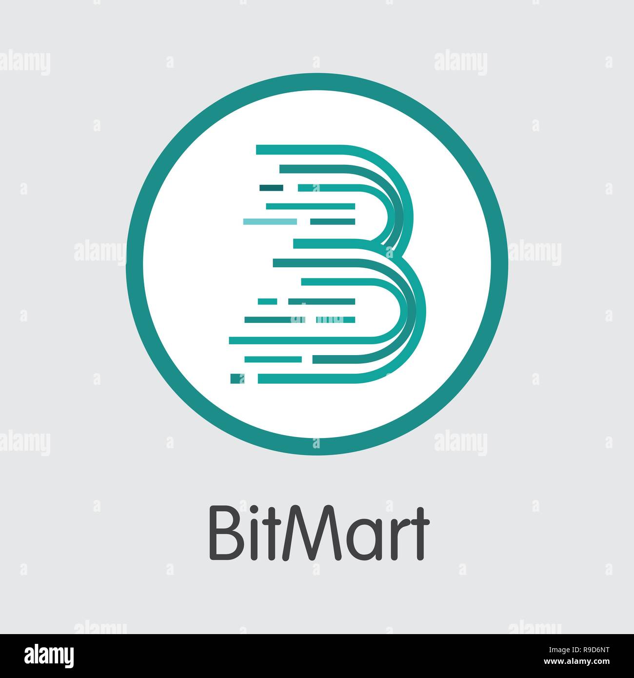 Exchange - Bitmart. Il Crypto monete o Cryptocurrency Logo. Illustrazione Vettoriale