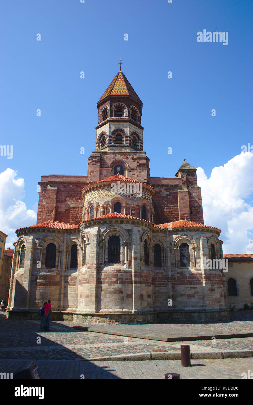 Saint-julien de Brioude basilica, in Haute Loire, Auvergnat stile romanico Foto Stock