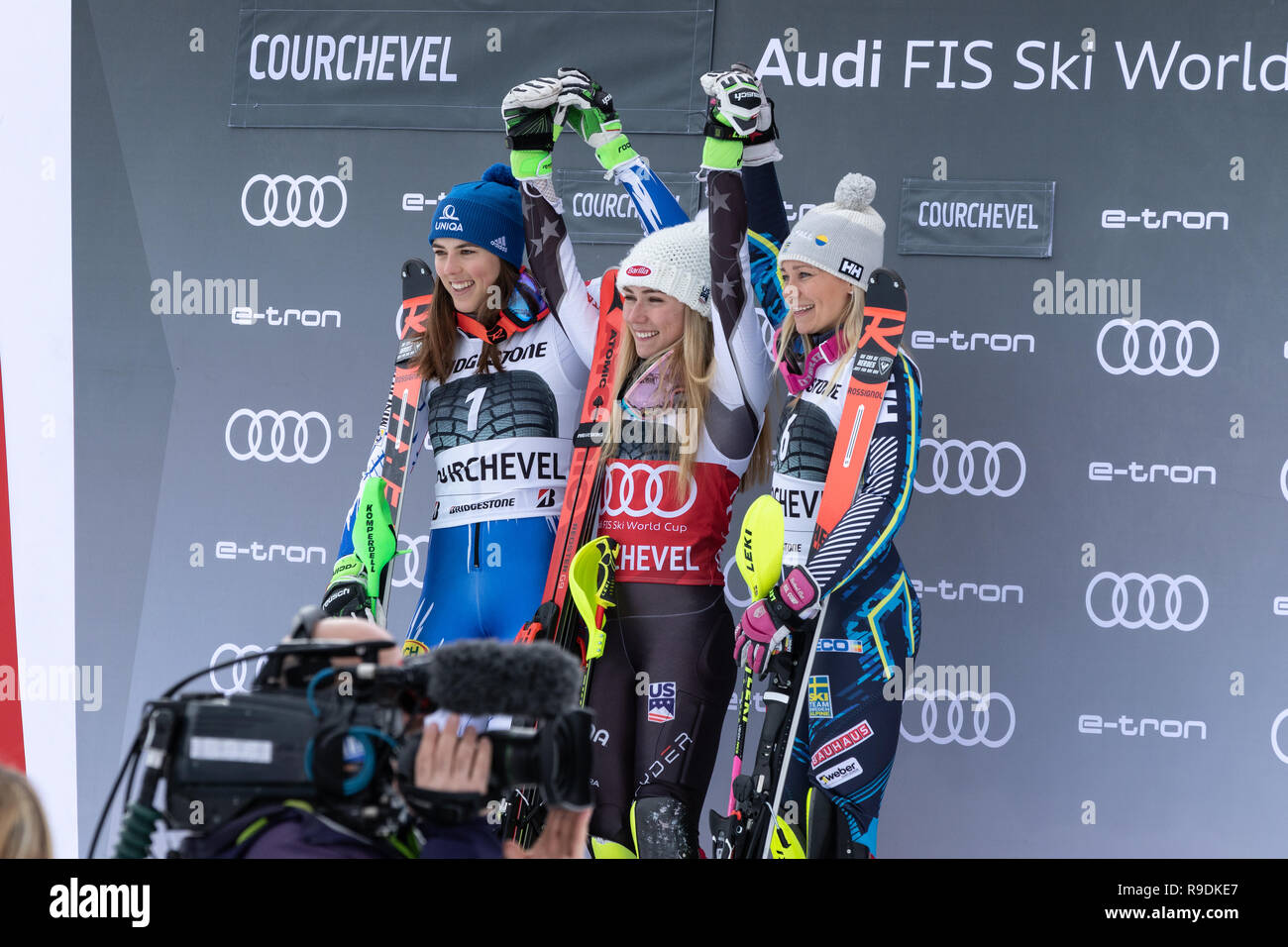 Courchevel, Francia. Il 22 dicembre 2018. Onorevoli Slalom Audi FIS Coppa del Mondo di Sci Alpino 2019 Credit: Fabrizio Malisan/Alamy Live News Foto Stock