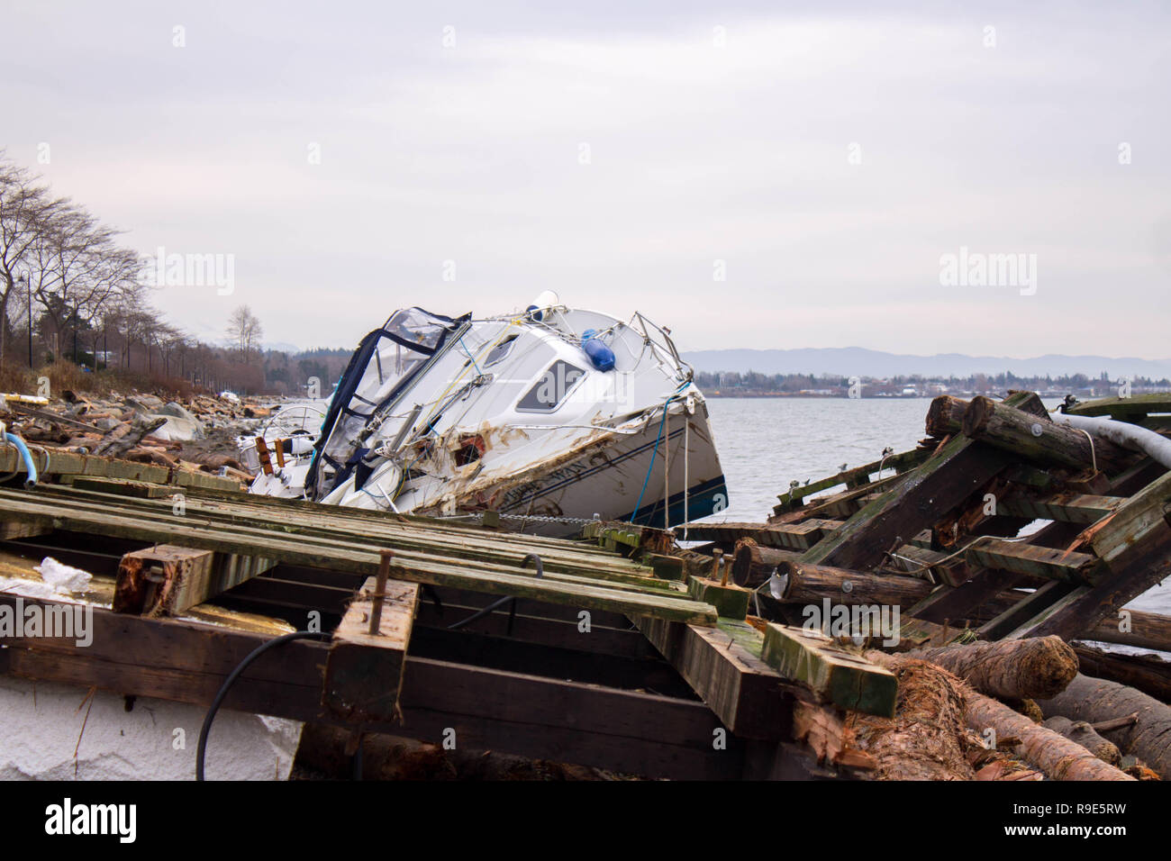 White Rock Storm postumi Foto Stock