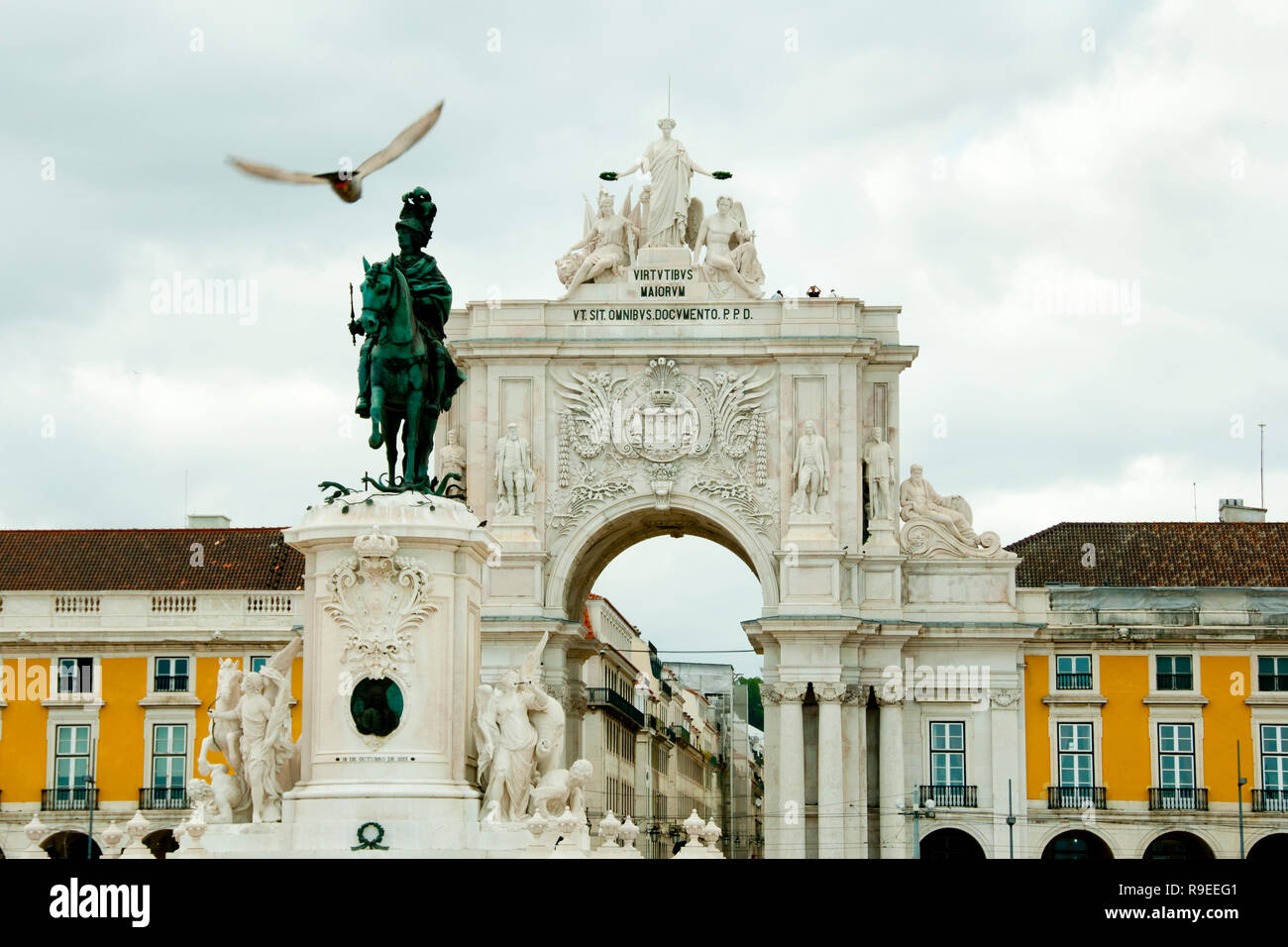 La Rua Augusta Arch - Lisbona - Portogallo Foto Stock