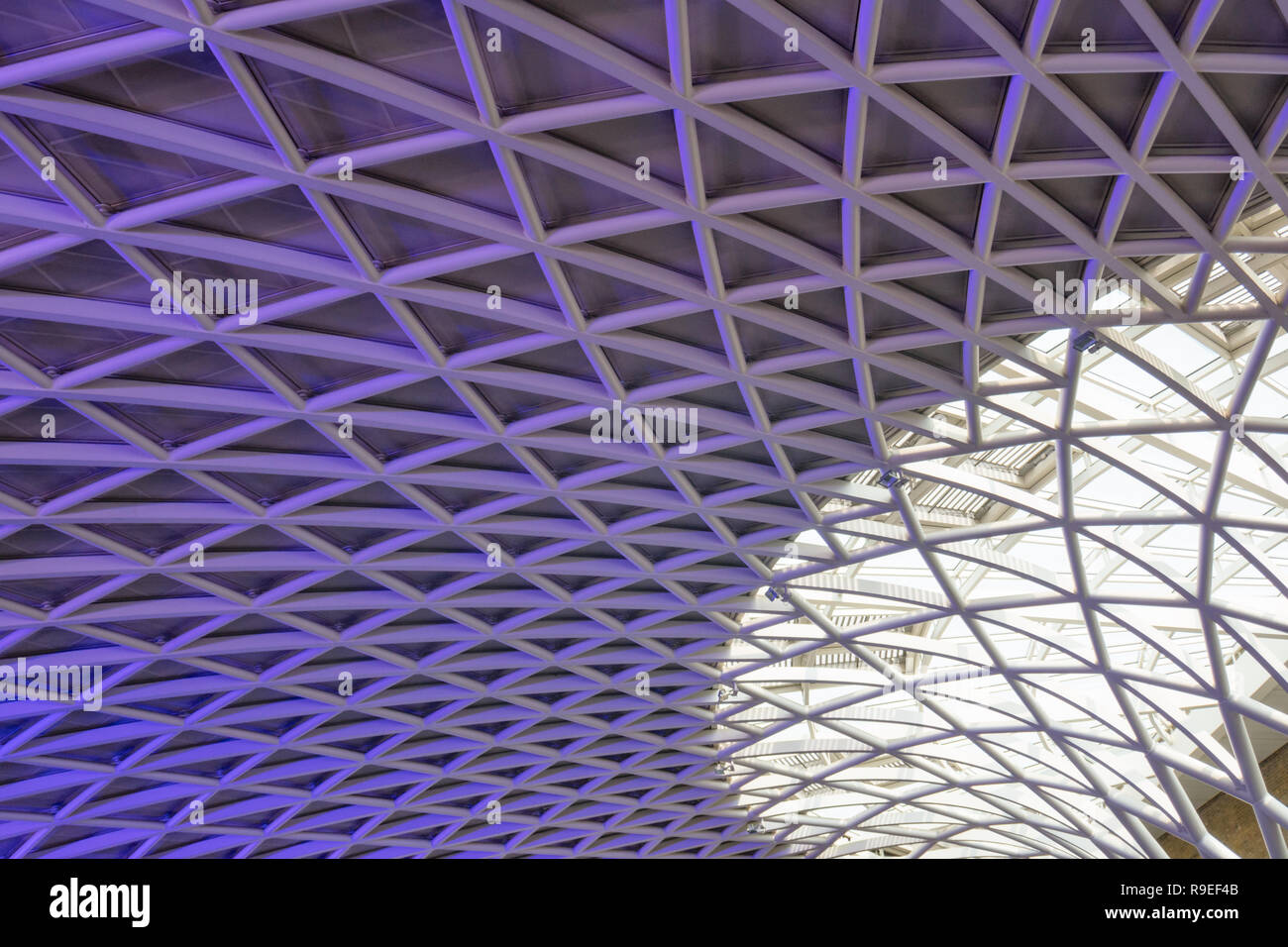 La stazione di kings cross tetto Foto Stock