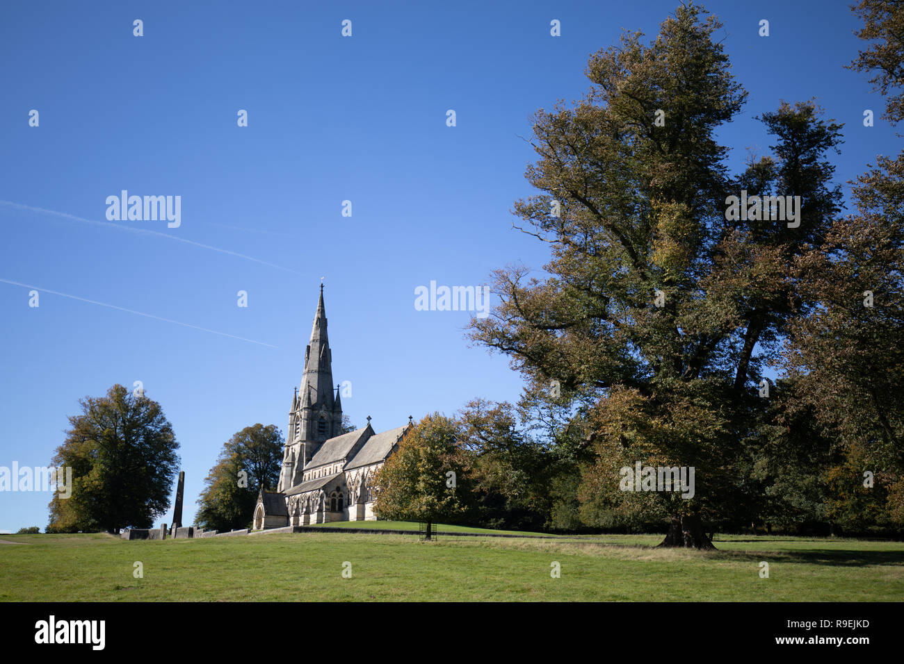 La Chiesa di Santa Maria, la Chiesa cammina, Studley Royal, Ripon, North Yorkshire, Regno Unito Foto Stock