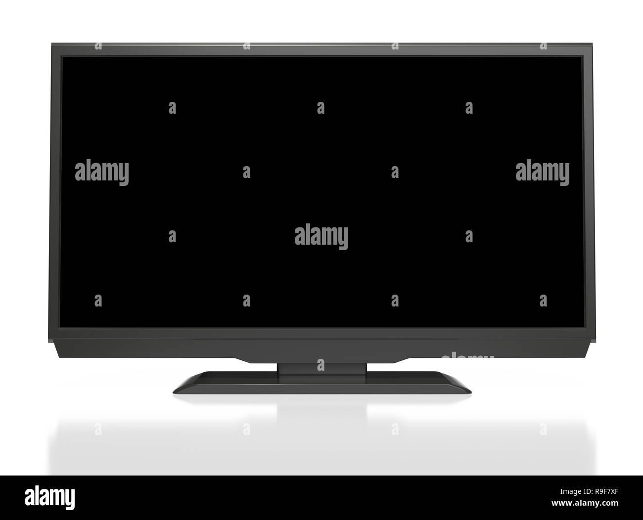 LED tv su sfondo bianco. Il rendering 3D Foto Stock