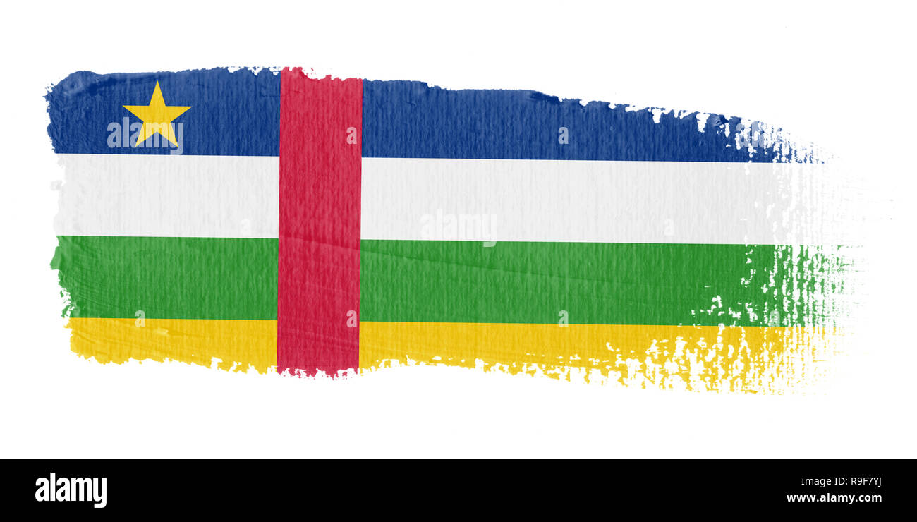 Spazzolata Bandiera Repubblica Centrale Africana Foto Stock