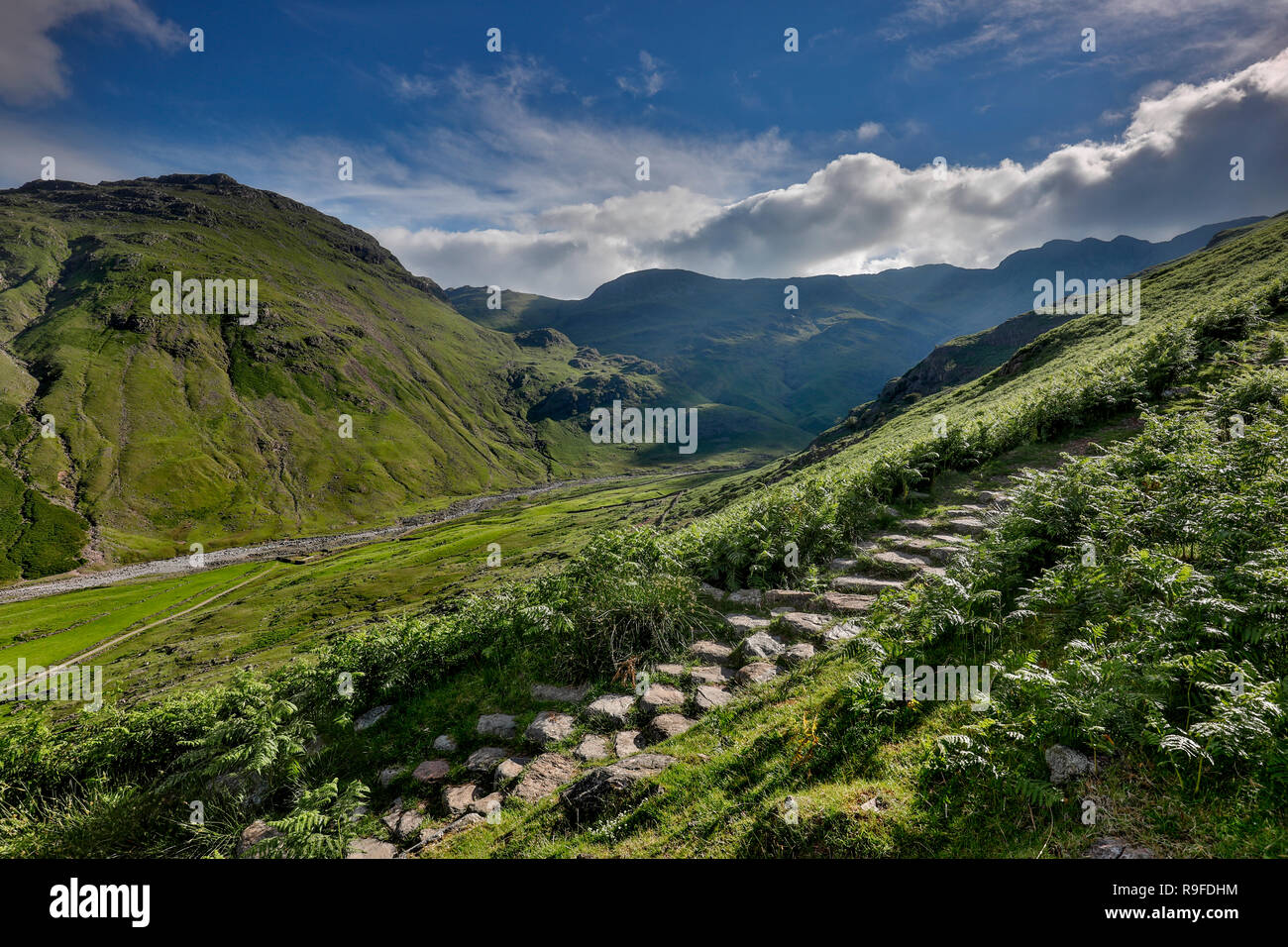 Grande Langdale Crinkle Crags; Lake District; Regno Unito Foto Stock