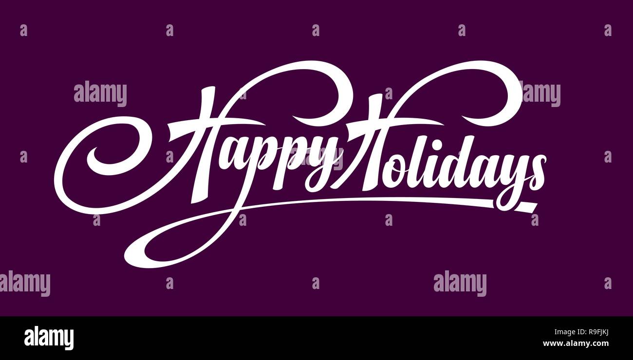 Vacanze felici testo Illustrazione Vettoriale