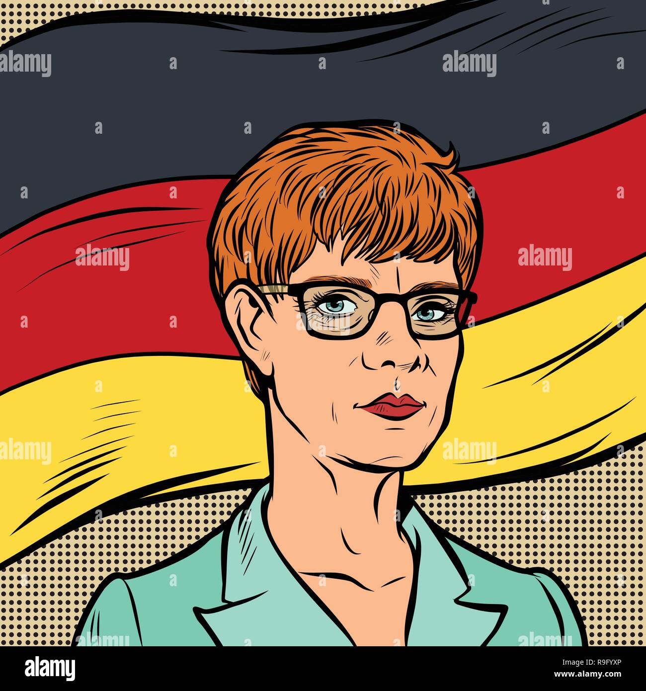Annegret Kramp-Karrenbauer politico tedesco Illustrazione Vettoriale