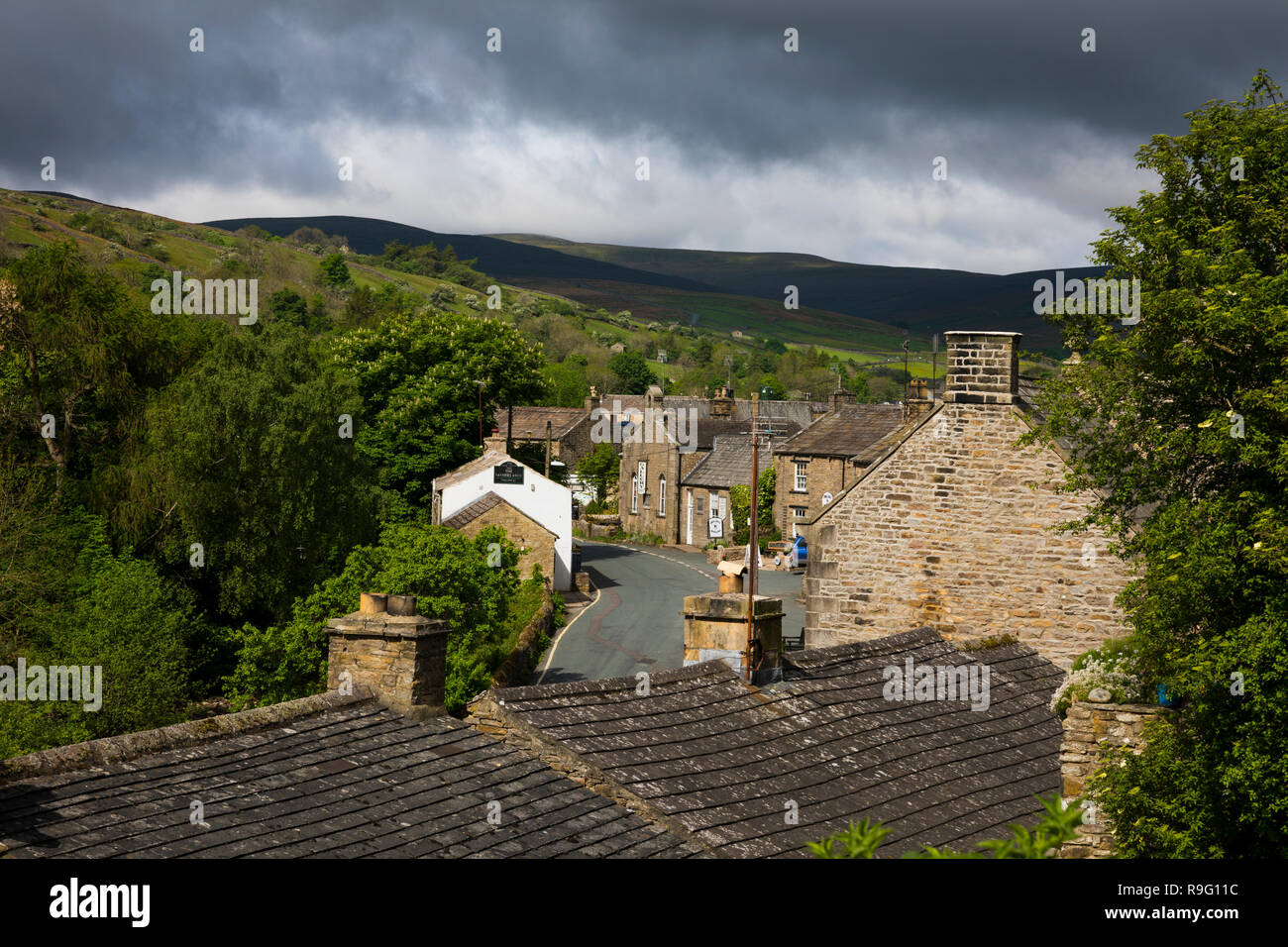 Muker; Swaledale; Yorkshire; Regno Unito Foto Stock