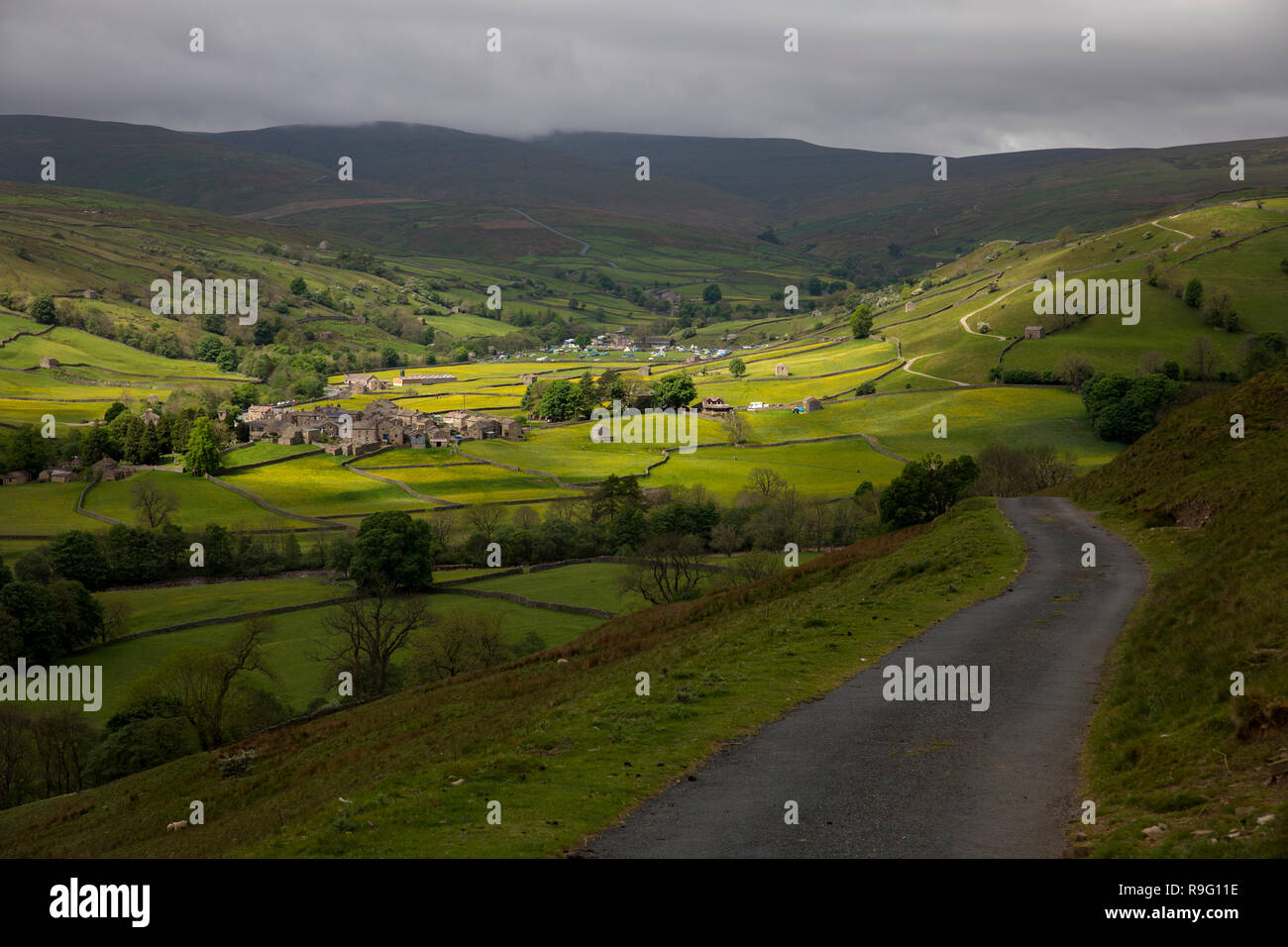 Muker; Swaledale; Yorkshire; Regno Unito Foto Stock