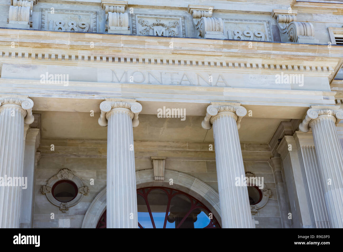 Facciata del Montana di Stato edificio di capitale in Helena, Montana Foto Stock