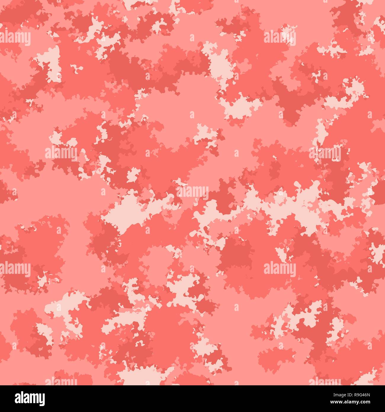 Moda camo superficie di progettazione. Piastrella digitale camouflage pattern. Coralli viventi in marmo nuvole a colori perfetta moda modello camo design. Alla moda di mimetizzazione Illustrazione Vettoriale