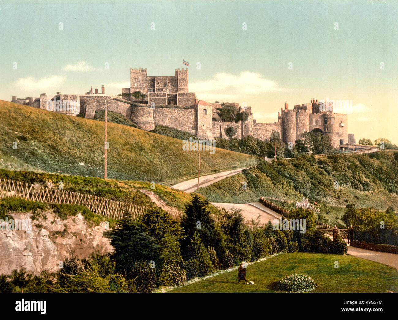 Il Castello, Dover, Inghilterra, circa 1900 Foto Stock