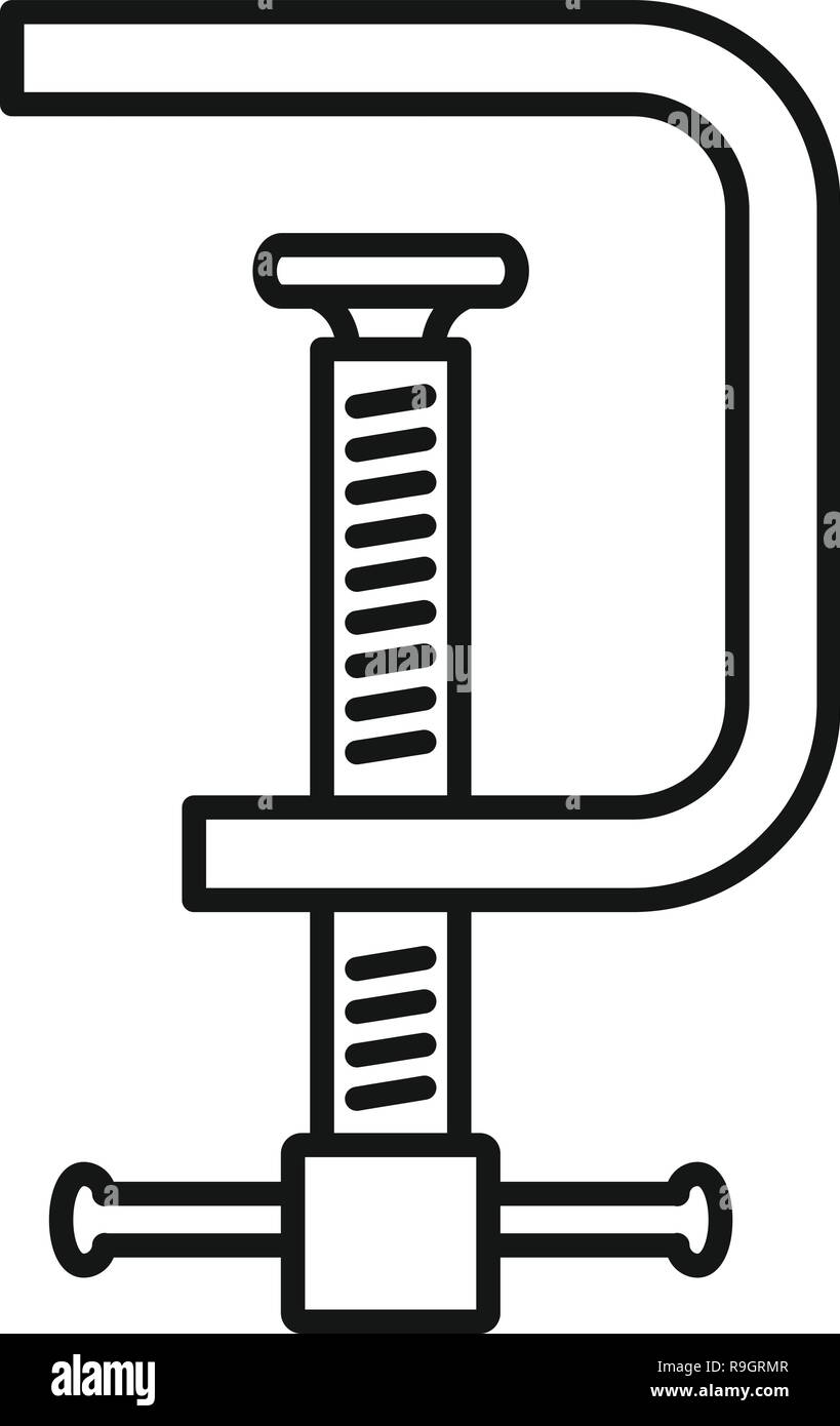 Fascetta di metallo e la relativa icona. Delineare la fascetta metallica icona vettore per il web design isolato su sfondo bianco Illustrazione Vettoriale