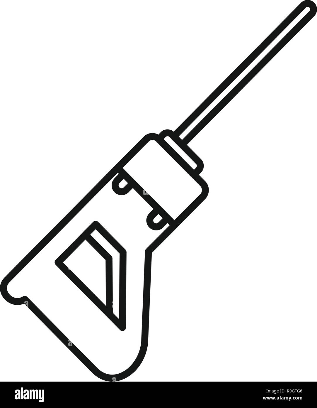 Perforatrice da roccia icona. Profilo di perforatrici da roccia icona vettoriali per il web design isolato su sfondo bianco Illustrazione Vettoriale