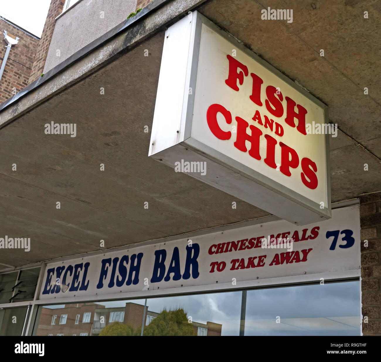 Excel Fish Bar, 73 West St, Bridgwater, Somerset, Inghilterra sudoccidentale, UK, TA6 3RH - Foglio di calcolo cena bar e fast food Foto Stock