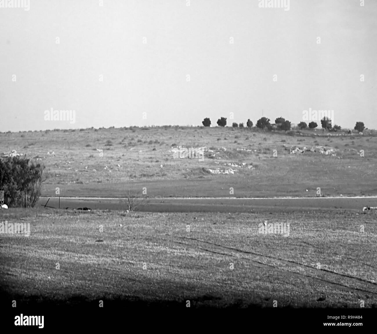 Vista panoramica del deserto in Israele al mattino Foto Stock