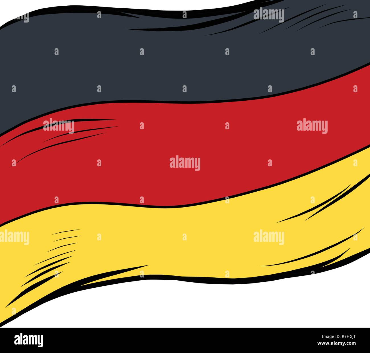 Bandiera nazionale della Germania Illustrazione Vettoriale