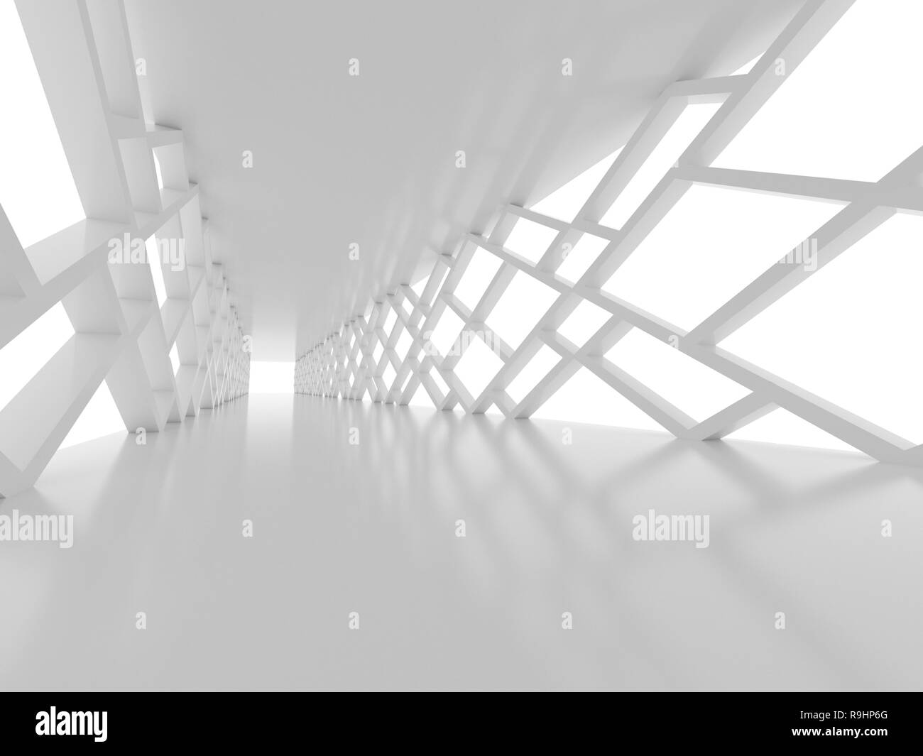 Il futuristico con corridoio interno, nave spaziale Foto Stock