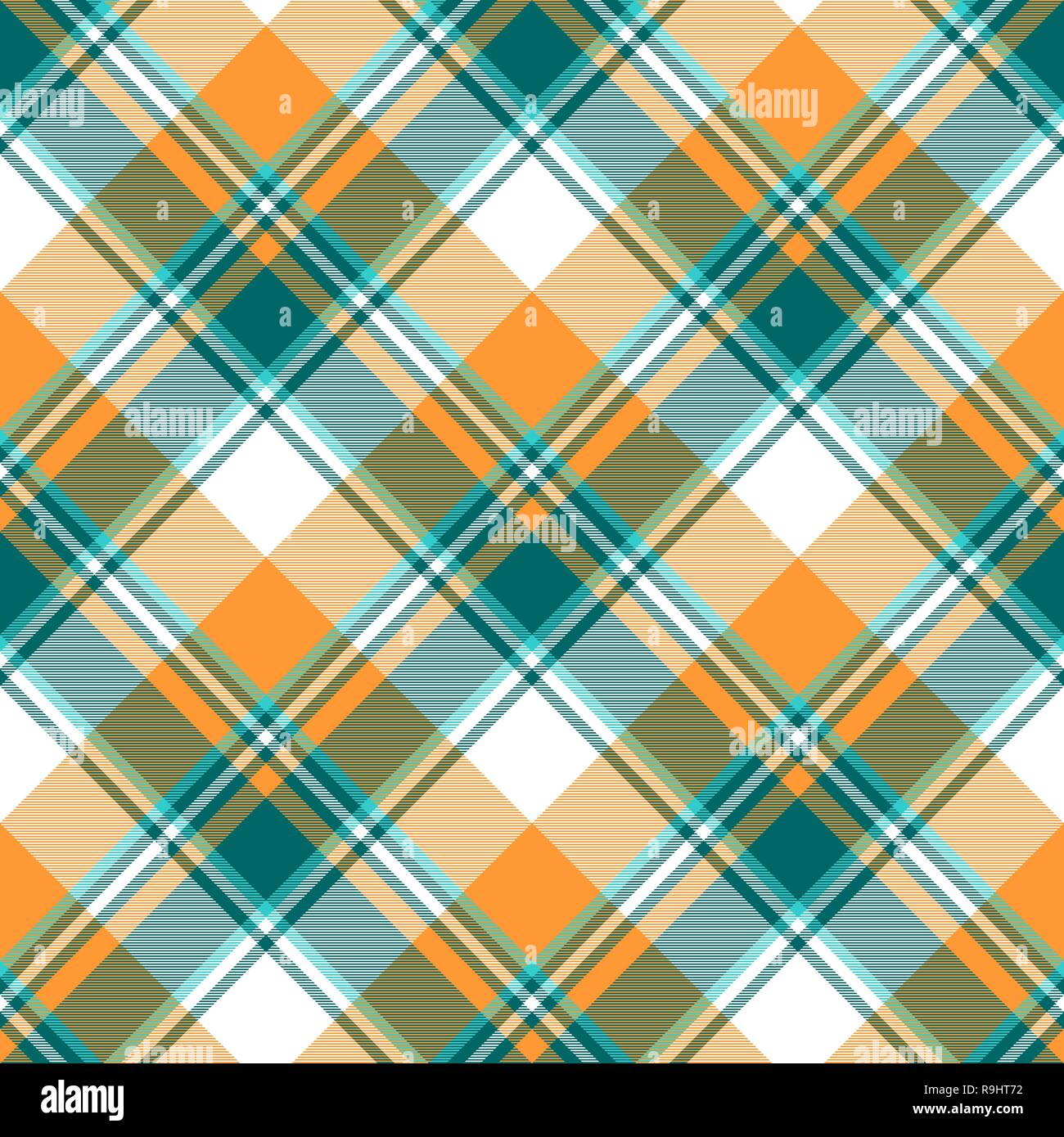 Arancione tessuto diagonale texture seamless pattern. Illustrazione Vettoriale. Illustrazione Vettoriale