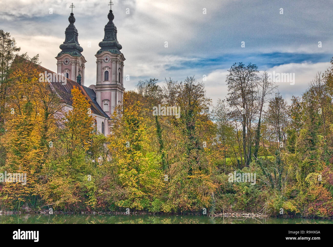 La Chiesa di San Giorgio del fiume Inn, Austria Foto Stock