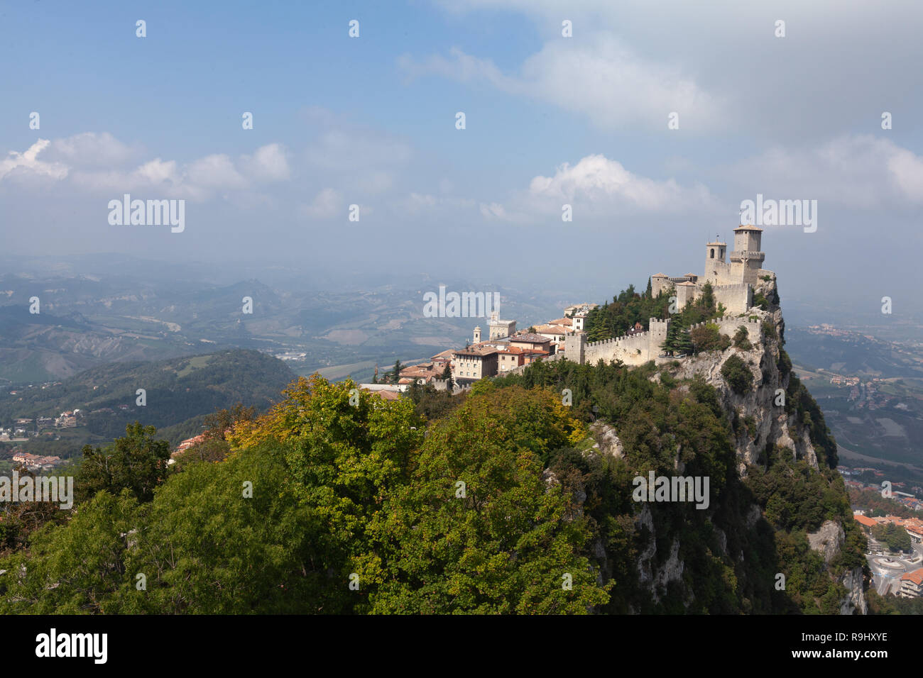 San Marino Castello, Italia e San Marino, l'Europa, luogo famoso Foto Stock