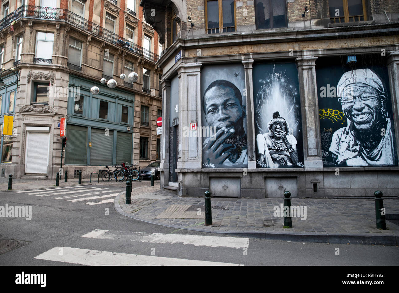 Bruxelles, Arte di strada Foto Stock