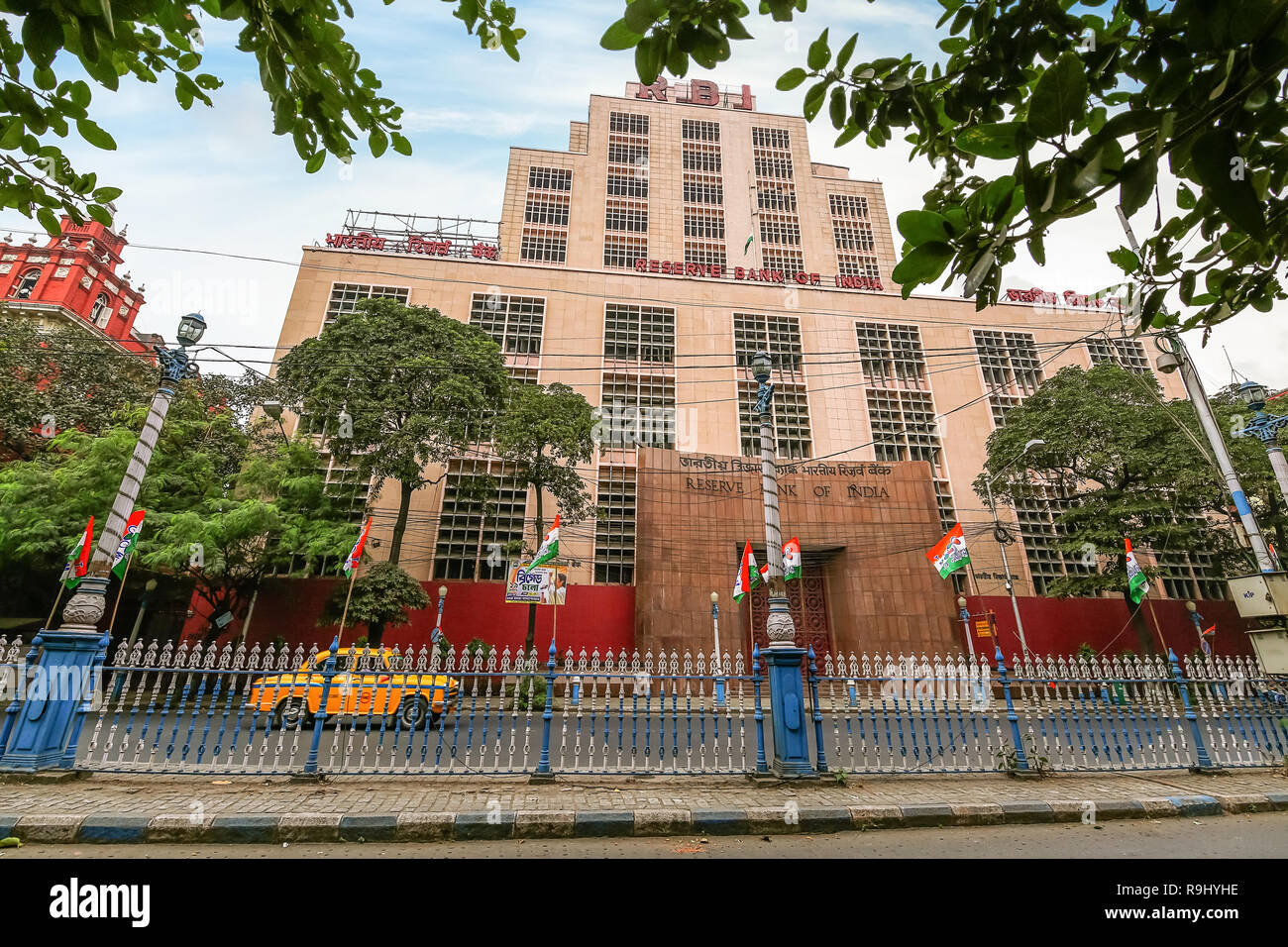 Reserve Bank of India India centrale dell istituto bancario. Un popolare punto di riferimento della città edificio a B.B.D. Area di sacchetto di Kolkata Foto Stock