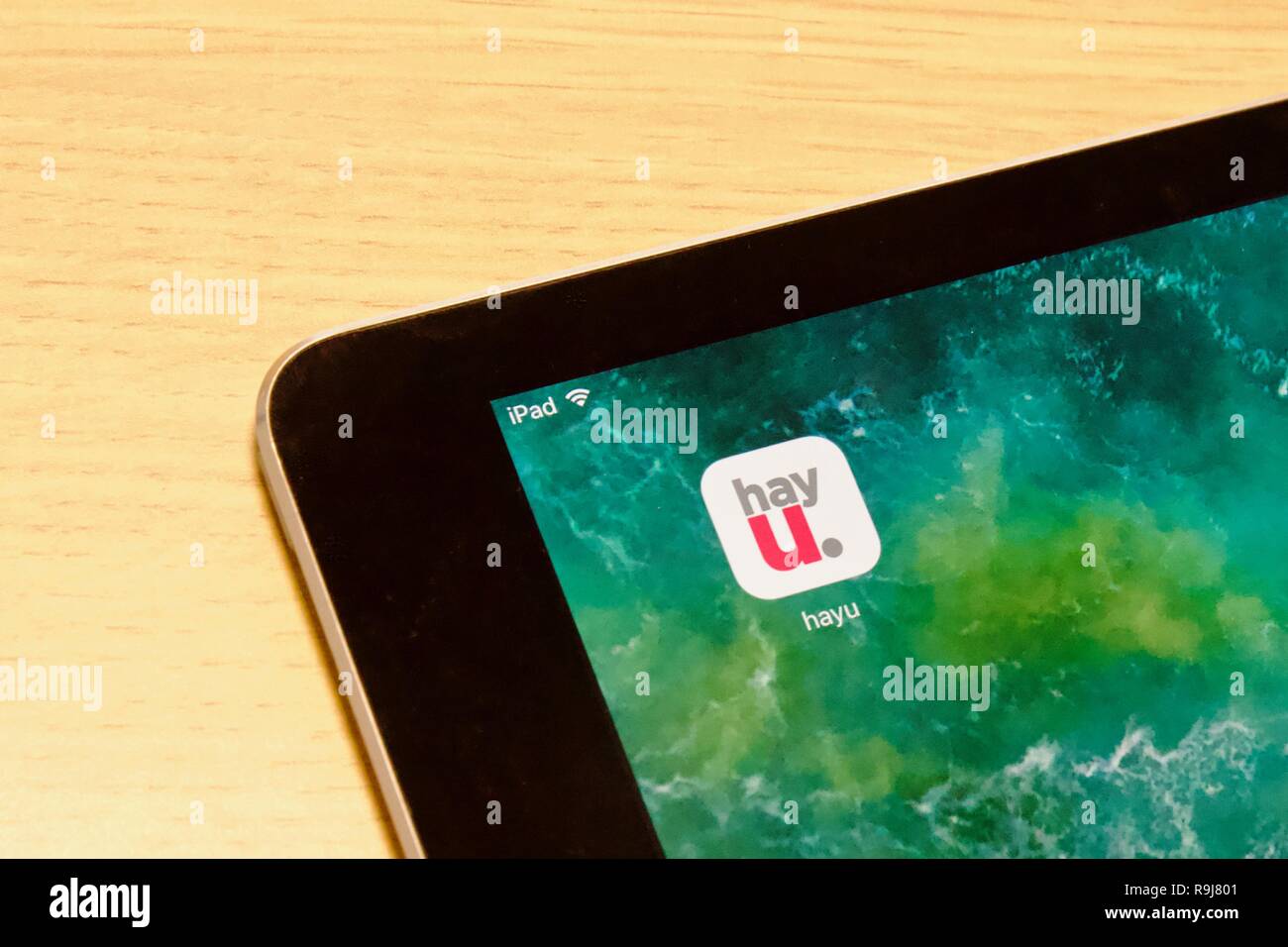 Hayu è un abbonamento video basata sul servizio di streaming per la realtà della televisione. È di proprietà di NBCUniversal Foto Stock