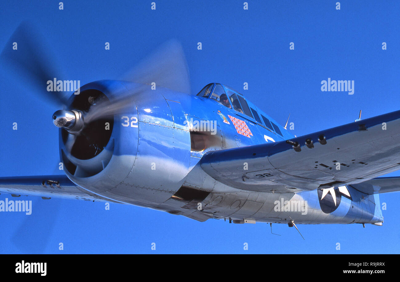 Grumman F6F WWII Navy-Marine Fighter Foto Stock