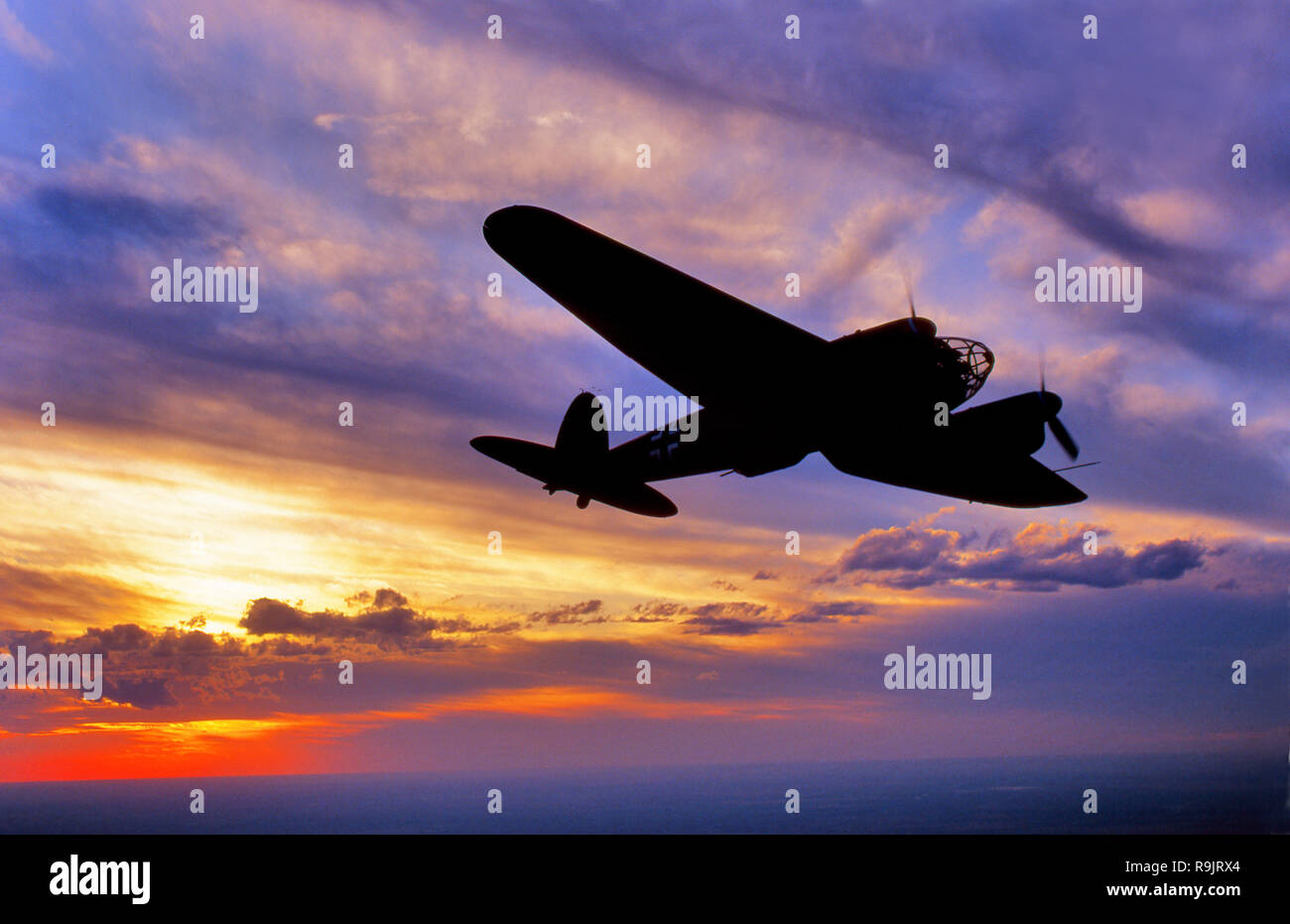 Heinkel HE-111 WWII bombardiere tedesco Foto Stock