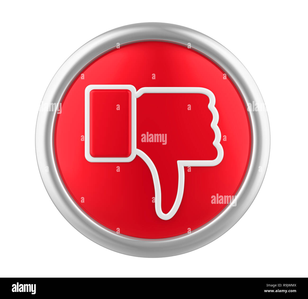 Pollice GIÙ Icona isolato Foto Stock