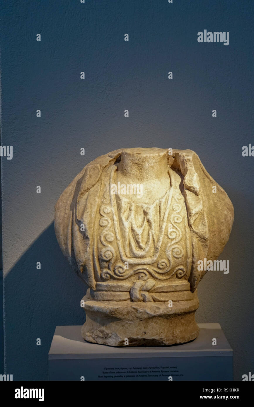 Museo archeologico di Thasos è un museo situato in Limenas sull isola di Thasos, est della Macedonia, Grecia Foto Stock