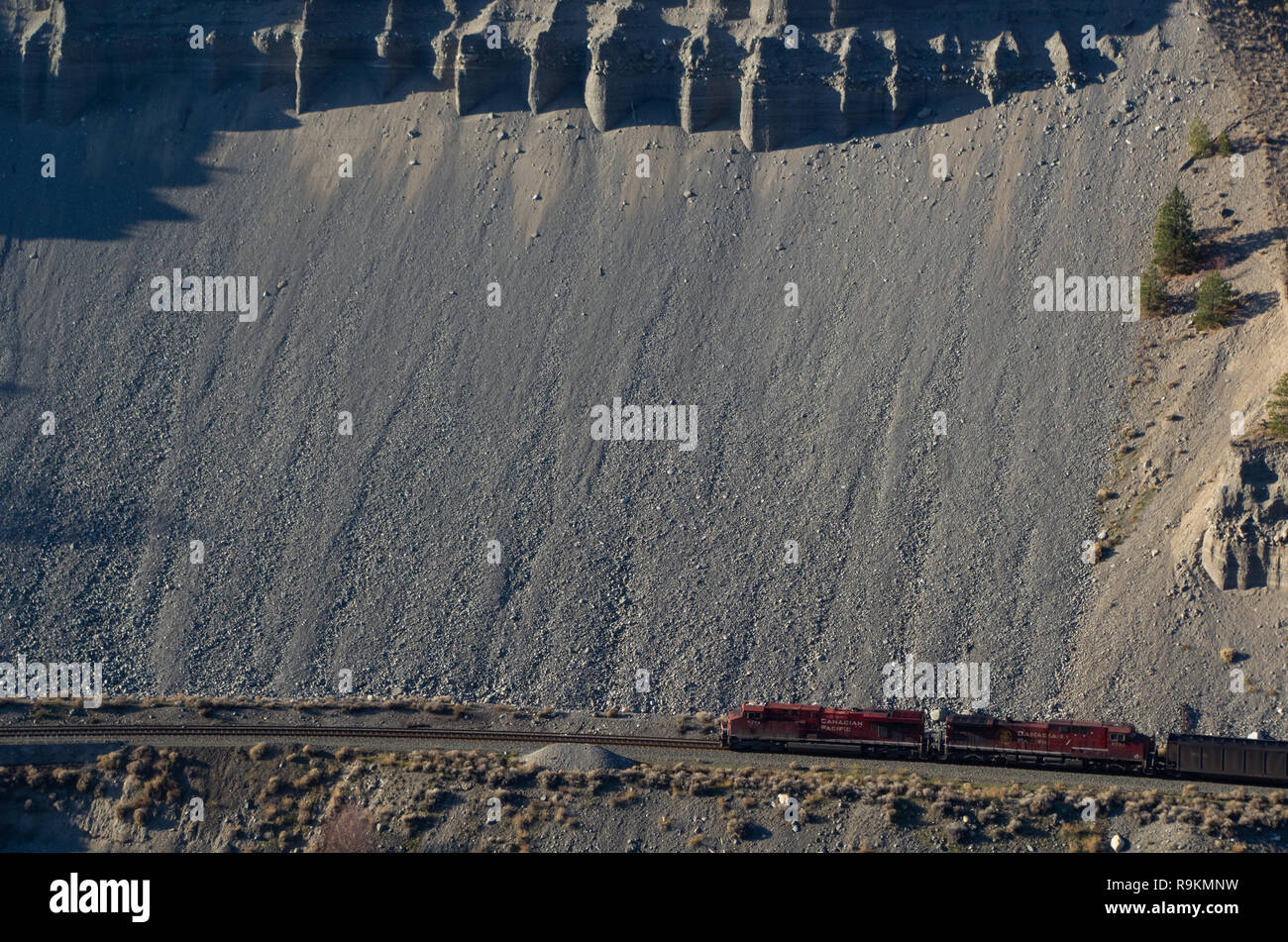 Treno del carbone in British Columbia interno Foto Stock