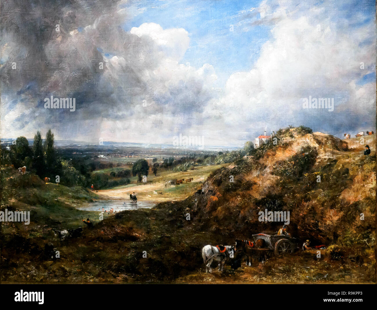 Hampstead Heath: Branch Hill Pond da John Constable (1776 - 1837) esposto alla Royal Academy 1828 olio su tela Foto Stock