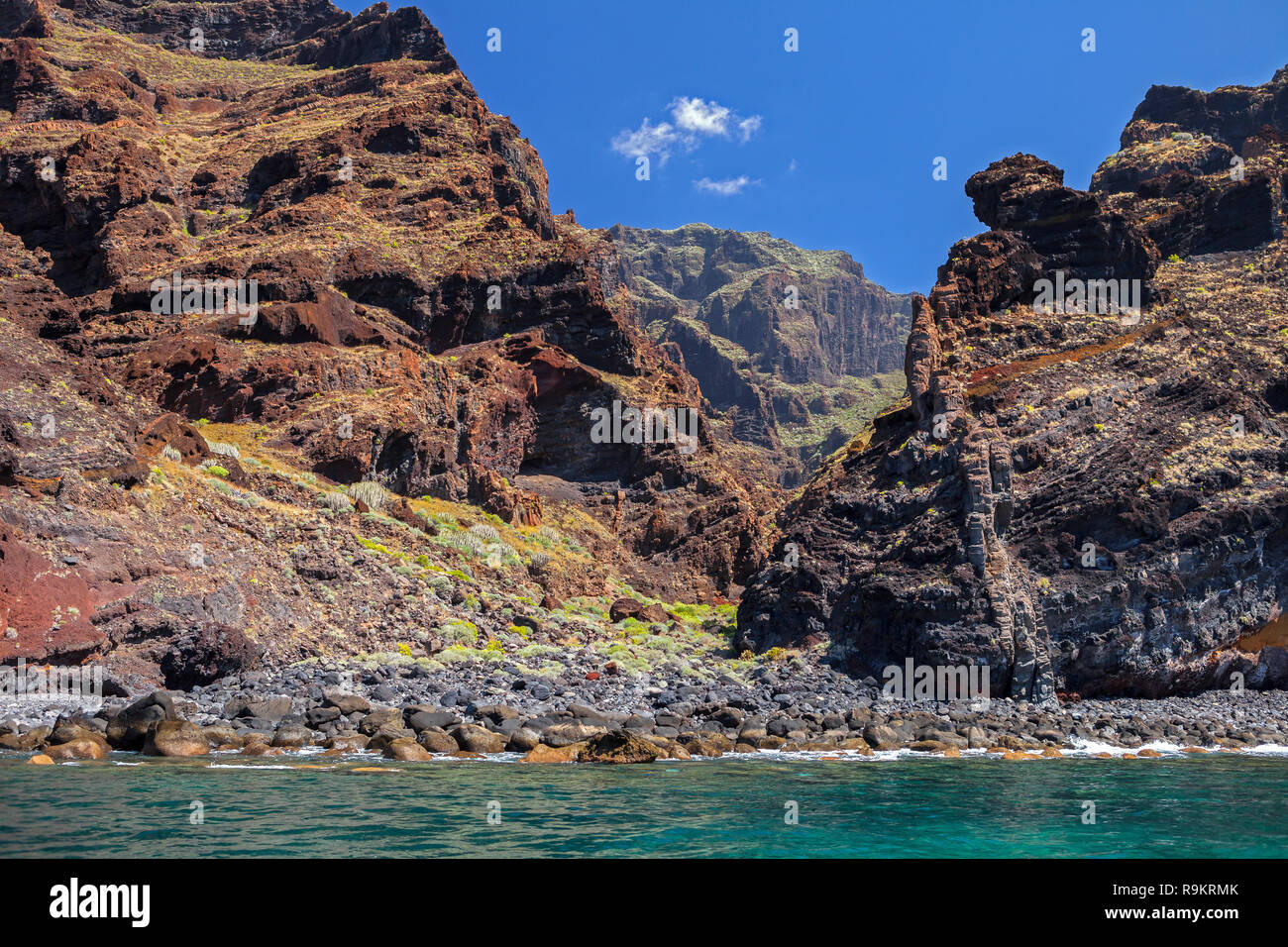 Tenerife - scogliere di Los Gigantes, Isole Canarie, Spagna Foto Stock