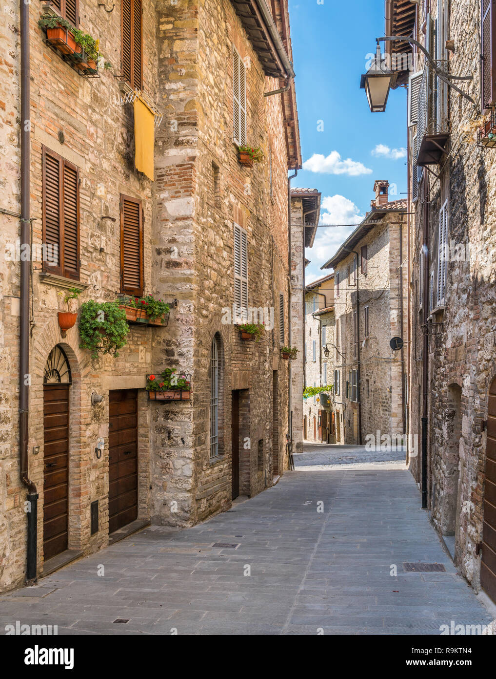 Vista panoramica di Gubbio, città medievale in provincia di Perugia, Umbria, Italia centrale. Foto Stock