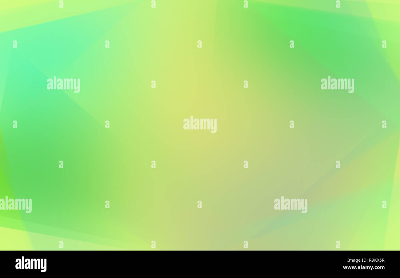 Morbido e vibrante e sfocata giallo e verde sfondo astratto con luce strati trasparenti. Foto Stock