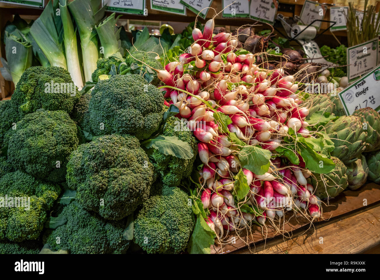 Prodotti freschi di mercato Foto Stock