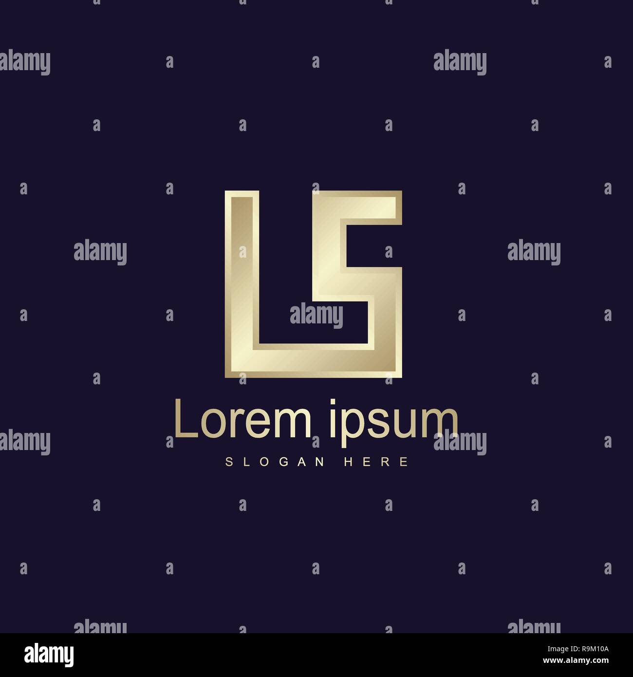 Lettera iniziale LS Modello Logo Design Vettoriali Illustrazione Vettoriale
