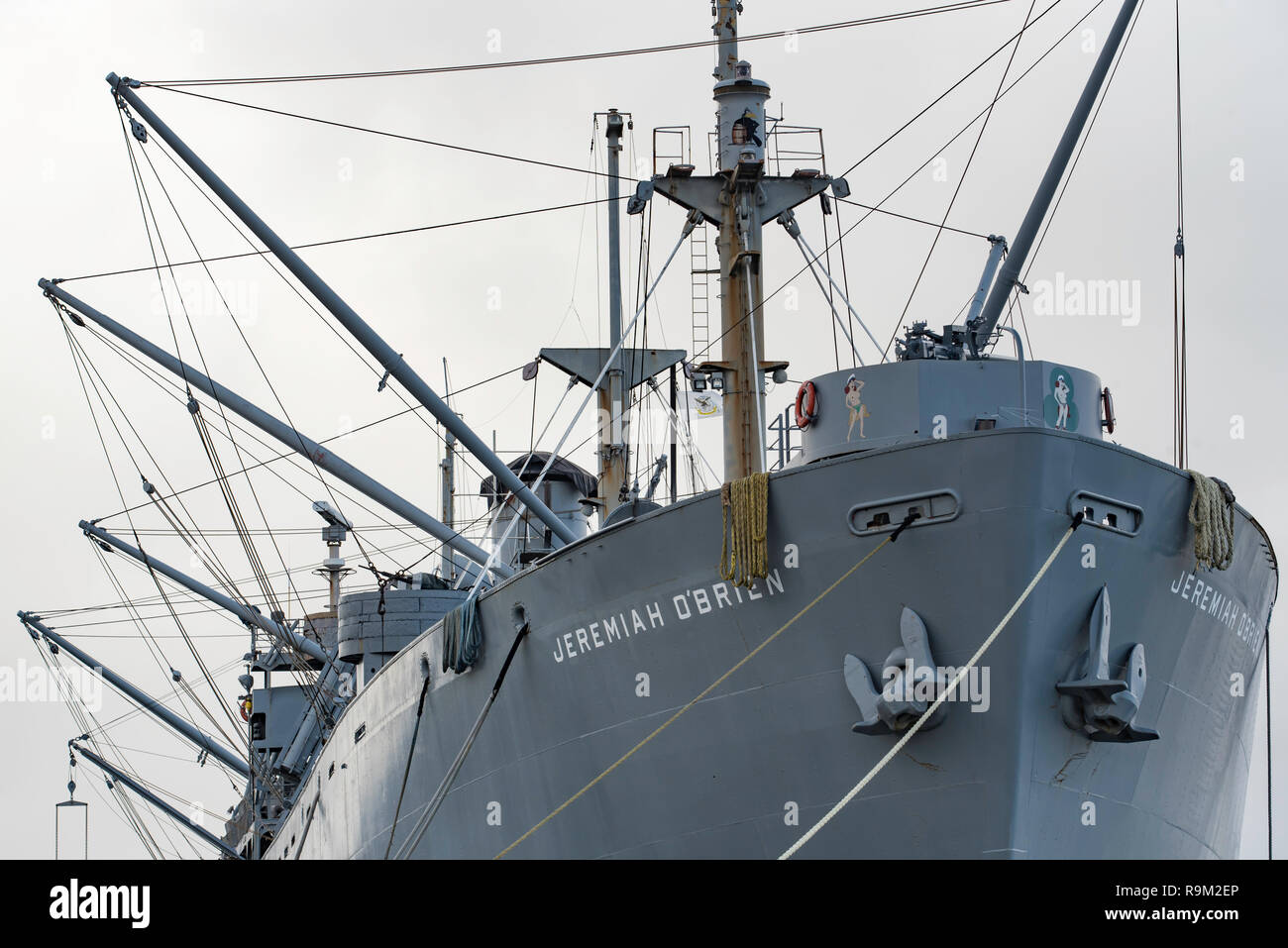 Nave Liberty, Geremia O'Brien al Pier 45, Fisherman's Wharf di San Francisco, California, è un ex US Navy peschereccio che era attivo nel D giorno degli sbarchi Foto Stock