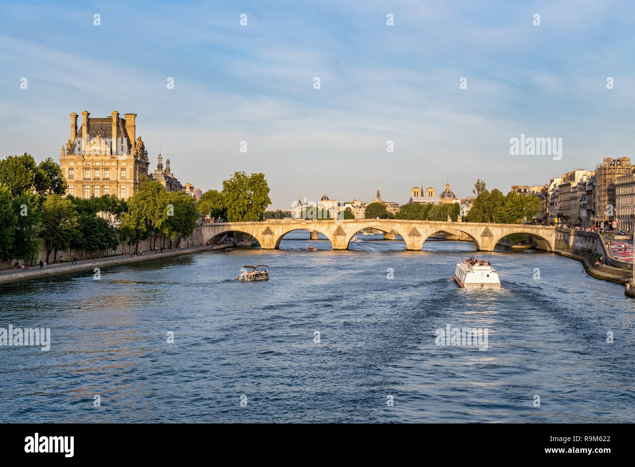 Pont Royal oltre il Fiume Senna - Parigi, Francia Foto Stock