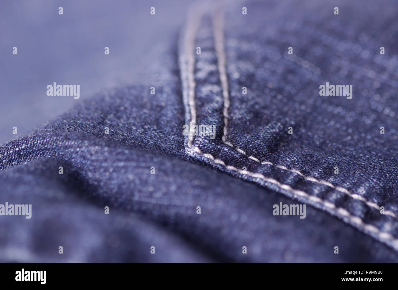 Navy blu denim Foto Stock