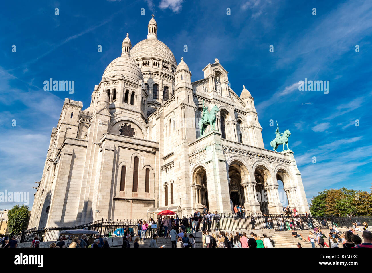 Basilica del Sacro Cuore di Parigi più comunemente noto come il Sacre Coeur Foto Stock