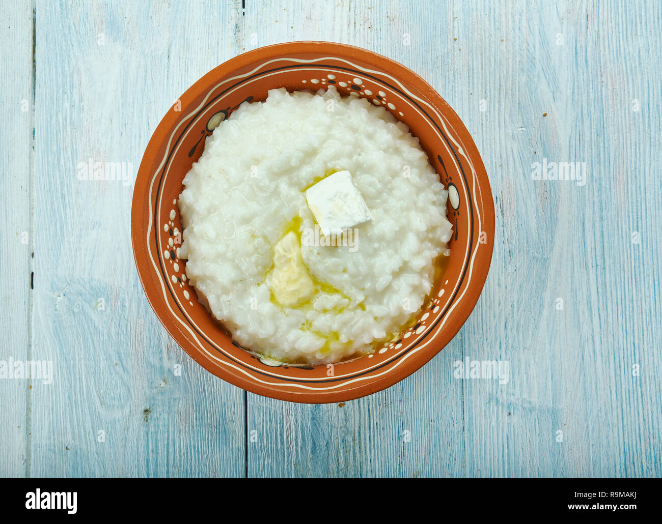 Risengrod - Scandinavian Farinata di Riso, tradizionalmente servito alla vigilia di Natale in Danimarca e in Svezia Foto Stock