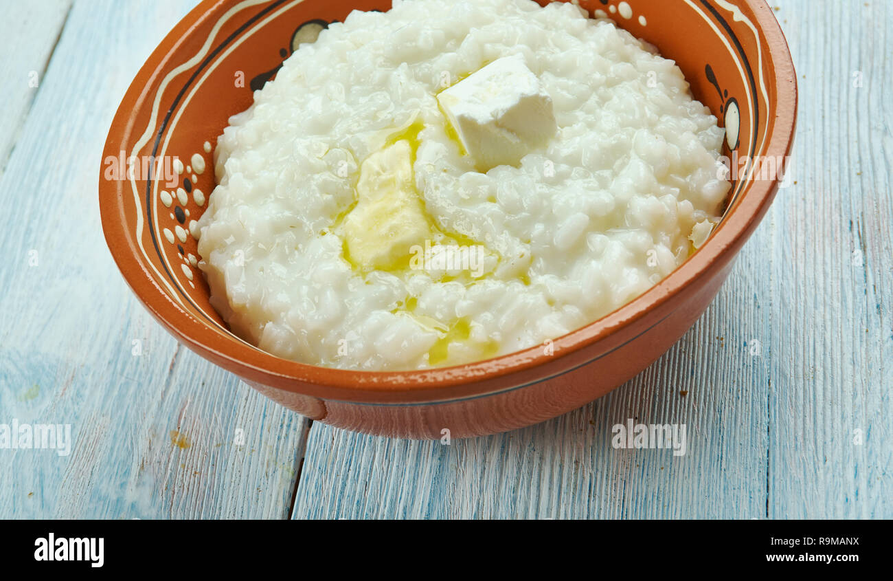Risengrod - Scandinavian Farinata di Riso, tradizionalmente servito alla vigilia di Natale in Danimarca e in Svezia Foto Stock