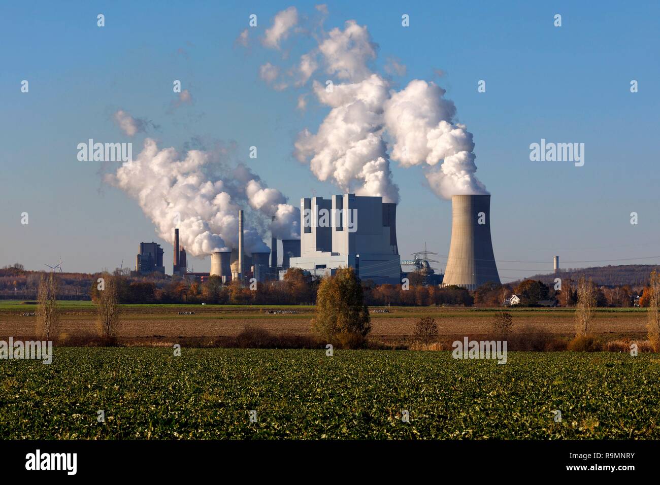 Neurath, Deutschland. 24 dicembre, 2018. Il Neurath power plant di RWE. Neurath, 24.12.2018 | Utilizzo di credito in tutto il mondo: dpa/Alamy Live News Foto Stock