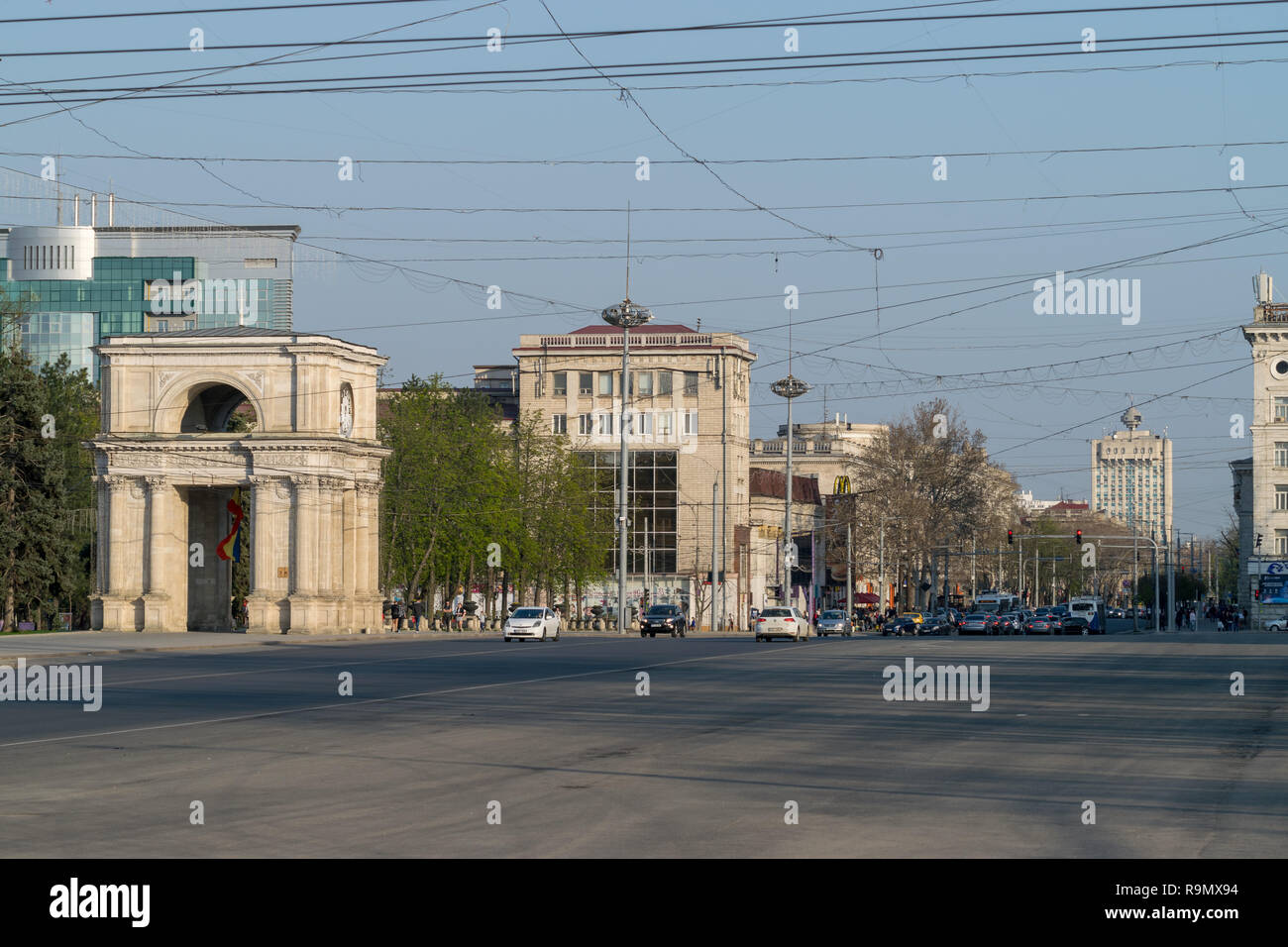 CHISINAU in Moldova - 13 Aprile 2018: la Grande Assemblea Nazionale Square a Chisinau in Moldova. Foto Stock