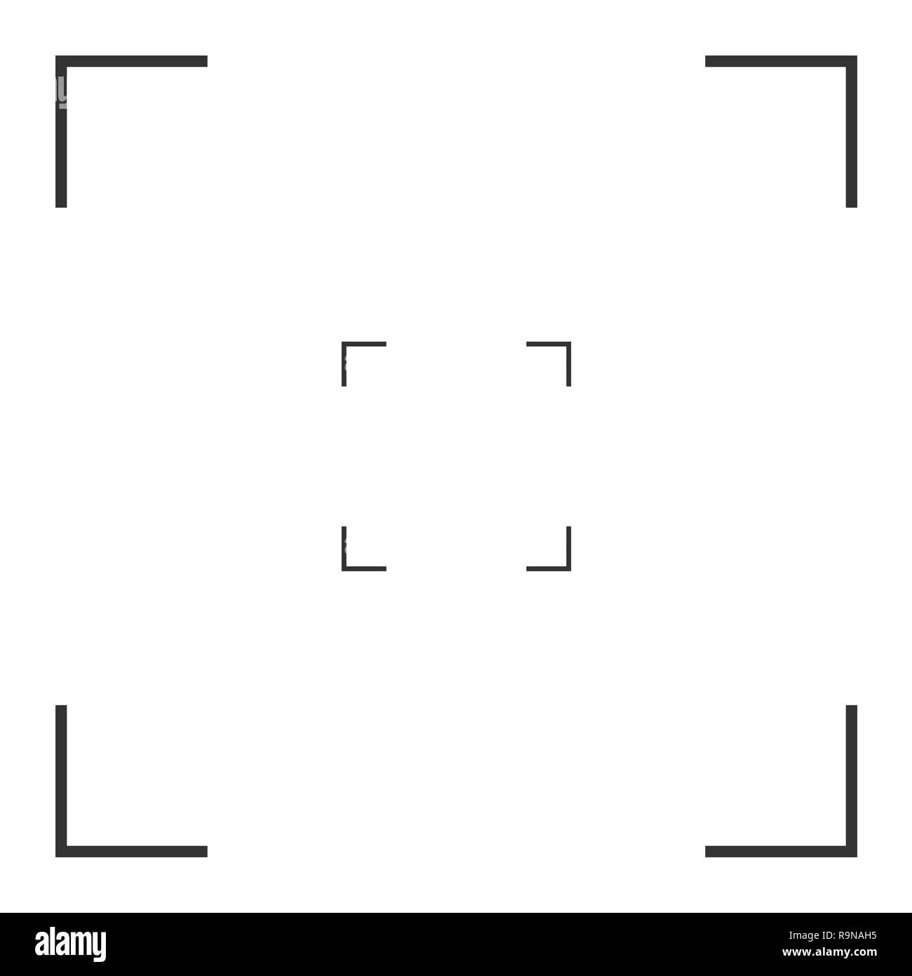 Illustrazione Vettoriale, cornice della fotocamera mirino icona dello schermo Illustrazione Vettoriale