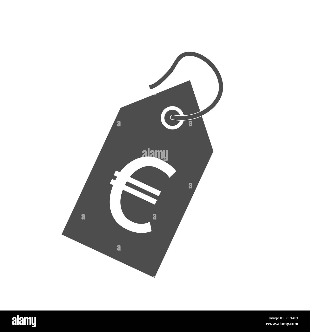 Illustrazione Vettoriale, design piatto. Prezzo icona Tag Illustrazione Vettoriale